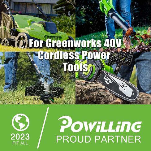 بطارية ليثيوم بديلة Powilling 40 فولت 6.5 أمبير في الساعة لبطارية GreenWorks 29462 أدوات كهربائية G-MAX 40 فولت 29252 20202 22262 in Saudi Arabia