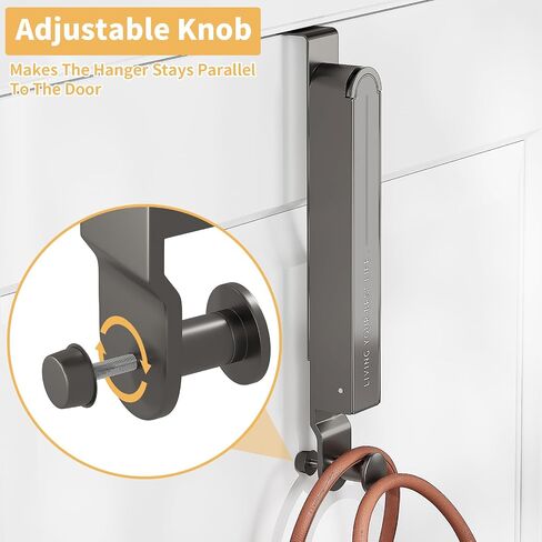13.1in Expandable Over The Door Hooks Hanger with 6 Grooves Foldable Over Door Drying Rack for Clothes, Towels, Coats Metal Over Door Hooks Laundry Drying Rack for Bedroom, Bathroom, Beige in Saudi Arabia