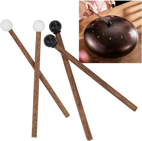 Percussion Instrument Drumstick, 4pcs Steel Tongue Drum Mallet, Rubber Drumstick Percussion Instrument Parts Tongue Drum Drumstick Mallets for Child Drummers and Practitioners in Saudi Arabia