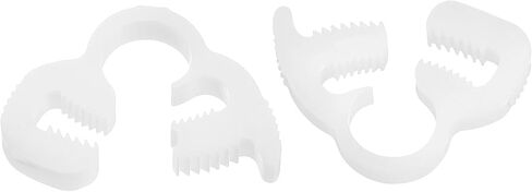 uxcell 2 Pcs Double Snap Grip Hose Clamps, Plastic 16.9-19 Mm/0.67-0.75 Inches Inner Dia Adjustable Several Ratcheting Tubing Clamp for Home, White in Saudi Arabia