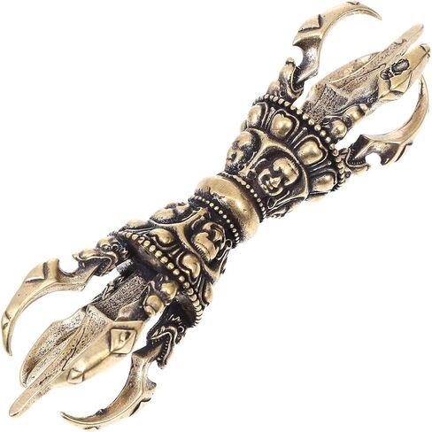 FOMIYES التبتية فاجرا دورجي فوربا سحر التبتية فاجرا دورجي النحاس خمر فوربا مدقة بوذا تمثال العتيقة أداة شيطان مدقة البوذية الدينية الحرفية ديكور المنزل قلادة فضية in Kuwait