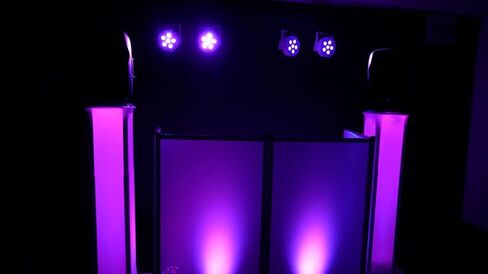 Rockville Battery PAR 61 Pack White, 8 Pack, Rechargeable RGBWA+UV Wash Lights with Charging Flight Case, Includes Remote, 15 Hours Battery Life, Perfect for Events, Parties & DJ Gigs in Kuwait