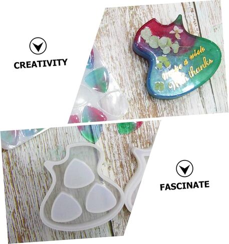 1 Set Guitar Picks Holder Casting Plectrums Teardrop Resin Casting Guitar Picks Moulds Guitar Plectrums Resin Epoxy for Guitar Picks Triangle Pendant Mold Supplies White in Saudi Arabia