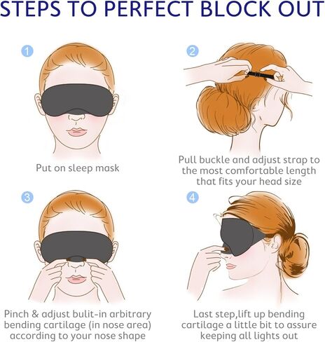 Mavogel Cotton Sleep Mask - 100% Handmade, Light Blocking Sleep Eye Mask with Updated Bending Nose Design, Soft Sleeping Mask for Women Men, for Sleep/Office/Naps, with Travel Pouch (Sunrise Orange) in Kuwait