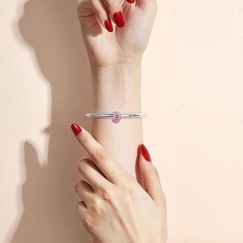 Women 925 Sterling Silver Birthstone Glass Bead Charms Compatible with Pandora Bracelets in Kuwait