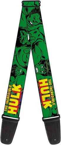 حزام جيتار بإبزيم للأسفل - The Incredible Hulk مع إغلاق متكرر - عرض 2 بوصة - طول 29-54 بوصة in Saudi Arabia