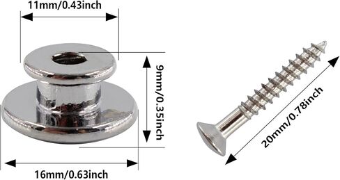 2 Pack Metal Head Guitar Strap Button, Mushrooms Strap Locks for Guitar Ukulele Electric Bass, Silver in Saudi Arabia