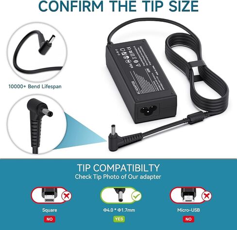 45W AC Charger for Lenovo IdeaPad S145 S340 S540 S150 320 1 3 5 S340-14API S340-14IWL S340-15API S540-14IWL S340-15IIL S540-14API S540-15IWL S145-14API 15AST 15IML05 ADL45WCC Laptop Power Supply Cord in Saudi Arabia