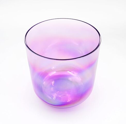 Purple Clear Crystal Singing Bowl B Note 5.25 Inch Cosmic Light Quartz Sound Crown Chakra Bowl Free Mallet & O-ring are Included in Kuwait