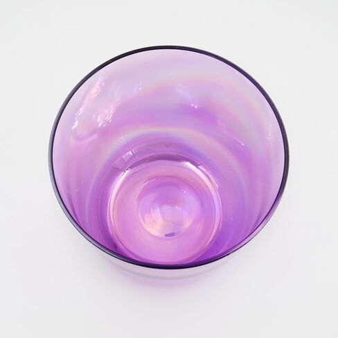 Purple Clear Crystal Singing Bowl B Note 5.25 Inch Cosmic Light Quartz Sound Crown Chakra Bowl Free Mallet & O-ring are Included in Kuwait