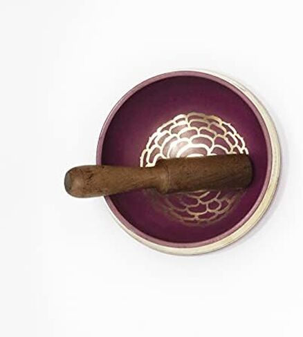 Singing Bowl - For Meditation, Yoga, Sound Therapy, Spiritual Healing, Prayer, Relaxation, Gift (Dark Purple) in Saudi Arabia