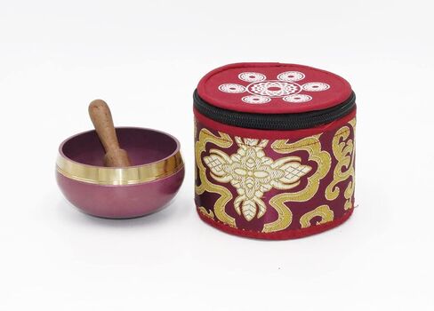 Singing Bowl - For Meditation, Yoga, Sound Therapy, Spiritual Healing, Prayer, Relaxation, Gift (Dark Purple) in Saudi Arabia
