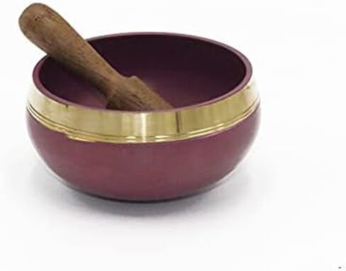 Singing Bowl - For Meditation, Yoga, Sound Therapy, Spiritual Healing, Prayer, Relaxation, Gift (Dark Purple) in Saudi Arabia