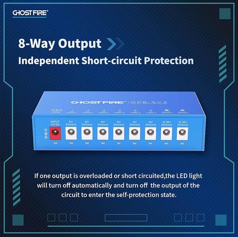 GHOST FIRE Pedal Power Supply Isolated power supply with Independent short-circuit protection (GP5-SV1) in Saudi Arabia