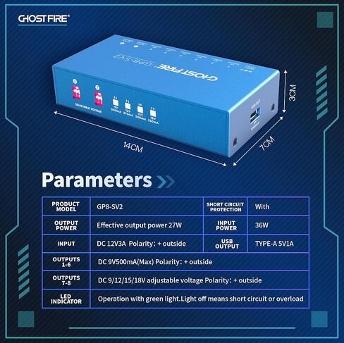 GHOST FIRE Pedal Power Supply Isolated power supply with Independent short-circuit protection (GP5-SV1) in Saudi Arabia