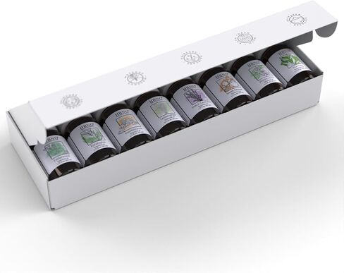HBNO Organic Essential Oils Set (10ml) - Top 6 Essential Oils. Ideal for Aromatherapy, Soap Making, and Skincare and More - Lavender, Eucalyptus, Tea Tree, Peppermint, Orange, Lemongrass. in Saudi Arabia