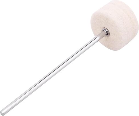 A-xctoe ２pcs طبل الخافق الفولاذ المقاوم للصدأ عرقوب كريم-أبيض لباد طبل الخافق دواسة in Kuwait