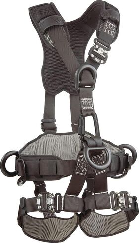 3M DBI-SALA ExoFit NEX 1113370 سرج الوصول/الإنقاذ بحبل أسود لكامل الجسم، 5 حلقات AlumD، حزام مع وسادة/حلقات جانبية على شكل حرف D، أشرطة للساق QC للقفل، صغير، أزرق/رمادي in Saudi Arabia