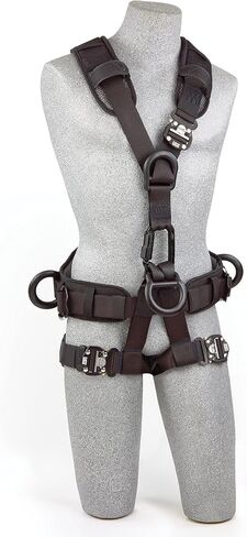 3M DBI-SALA ExoFit NEX 1113370 سرج الوصول/الإنقاذ بحبل أسود لكامل الجسم، 5 حلقات AlumD، حزام مع وسادة/حلقات جانبية على شكل حرف D، أشرطة للساق QC للقفل، صغير، أزرق/رمادي in Saudi Arabia