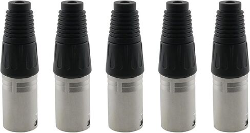 DGZZI 5PCS Audio XLR Plug Connector Male 3 pin Welding Type Microphone Audio Cable Connector Terminal in Kuwait