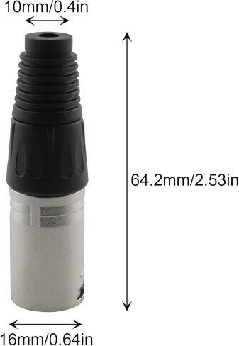 DGZZI 5PCS Audio XLR Plug Connector Male 3 pin Welding Type Microphone Audio Cable Connector Terminal in Kuwait