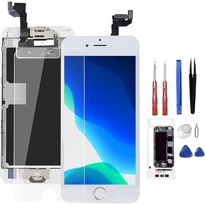 for iPhone 6S Screen Replacement Black,Drscreen LCD Touch Digitizer Complete Display for A1633, A1688, A1700,with Home Button Proximity Sensor Ear Speaker Front Camera Screen Protector and Repair Tool