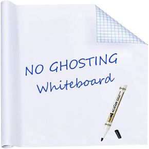 HAMIGAR Whiteboard Sticker for Wall 17.7" x 78.7" Whiteboard Wallpaper Peel and Stick, White Board Stick on Wall, Dry Erase Contact Paper Adhesive Poster Board Whiteboard with 1 Marker