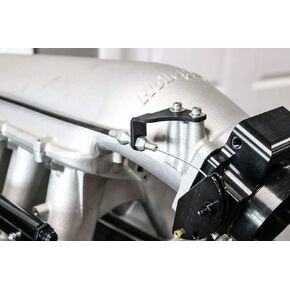 Holley Hi-Ram Throttle Cable Bracket Black Anodized (Fits Motion/Lokar Throttle Cable)
