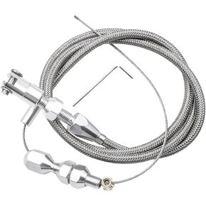 AICEL 36" Braided Throttle Cable, Compatible with 97-07 Silverado LS1 Engine 4.8L 5.3L 5.7L 6.0L, Stainless Steel Car Accelerator Throttle Cable Repair Kit, Universal Car Replacement Accessories
