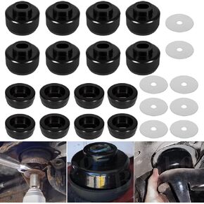 مجموعة جلبة تثبيت الجسم والكابينة Bonbo 7-141 لسيارة Chevy Silverado & Sierra 1500/2500 2WD/4WD 1999-2014 من مادة البولي يوريثين باللون الأسود in Kuwait