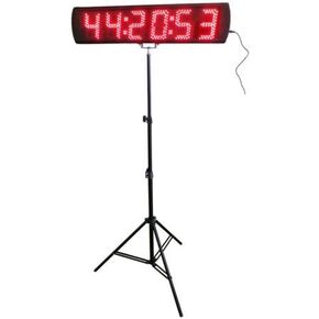 BESTLED Red Color Portable 5 Inch LED Race Timing Clock for Running Events LED Countdown/up Timer Digital Marathon Race Clock with Tripod