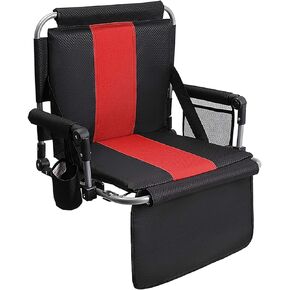 ALPHA CAMP Stadium Seat Chair for Bleachers with Back & Arm Rest