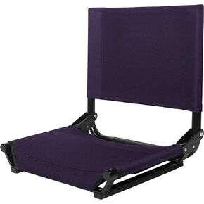 Cascade Mountain Tech Portable Folding Steel Stadium Seats for Bleachers , Black, Regular - 17"
