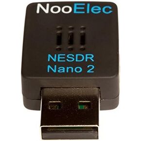 NESDR Nano 2 - Tiny Black RTL-SDR USB Set (RTL2832U R820T2) with MCX Antenna. Software Defined Radio, DVB-T and ADS-B Compatible, ESD Safe