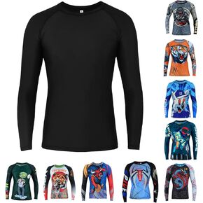 Roar BJJ Kid's MMA Rash Guard Training No-Gi and Gi Jiu Jitsu Rashguard MMA Grappling Compression Shirts Wrestling