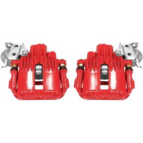 زوج من Power Stop Rear S4540 من الفرجار المطلي بمسحوق أحمر عالي الحرارة