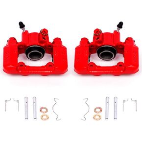 Power Stop Rear S2612 Pair of High-Temp Red Powder Coated Calipers