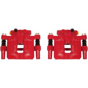 Power Stop Rear S5038 Pair of High-Temp Red Powder Coated Calipers