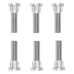 6PCS Wheel Studs,49mm Long & M12x1.5 Steel Lug Bolts, Wheel Lug Stud Car Accessories Compatible with Chevrolet Lexus Toyota Scion Pontiac Replace#610-266 90942-02049
