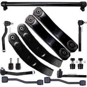 SCITOO 15pcs Front Suspension Kit Lower Upper Control Arm Tie Rod End Adjusting Sleeve Sway Bar Link Ball Joints Fit 1999-2004 For Jeep Grand for Cherokee