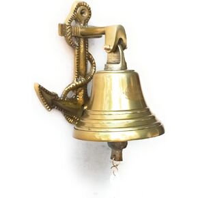 Anchor Ship Bells - Large Dinner Call Bell Indoor Outdoor Wall Mount Decorative Bell Loud House Bell for Door Pub Office Last Order School Call Bells