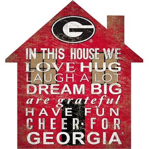Fan Creations NCAA Georgia Bulldogs 12" House Shaped Wood Sign