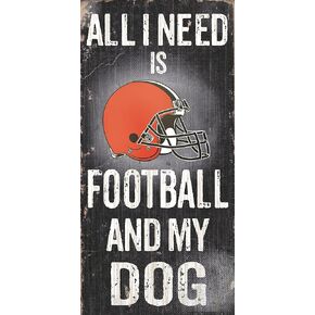 Fan Creations N0640 Cleveland Browns Football and My Dog Sign
