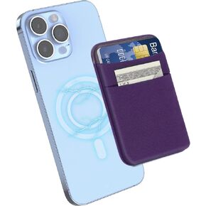 Senose Magnetic Wallet Compatible for Magsafe, Stretchy Magnet Phone Wallet Card Holder for Back of Phone Compatible for iPhone 15/14/13/12 Mini/Plus/Pro/Pro Max, Mag-Safe Case (Black)