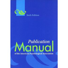Publication Manual by APA 6th Edition