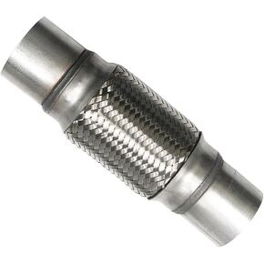 2Inch Flex Pipe Exhaust 51mm Flex Exhaust Flexible Pipe Repair Tube Connector/Universal Flex Pipe Coupler with Extension/Inner Braid 10Inch Length (2In)