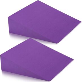DEAYOU 2 Pack Yoga Foam Wedge, 13" EVA Foam Wedge Block for Exercise, Wrist Back Support (Purple) in Saudi Arabia