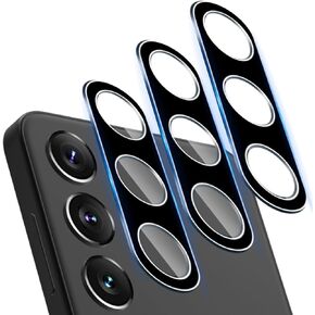 DEERLAMN [3-Packs Camera Lens Protector for Samsung Galaxy S24 FE(6.7 Inch),9H Hardness Anti Scratch Easy Installation Tempered Glass - Black
