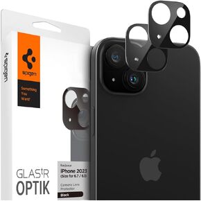 Spigen Camera Lens Screen Protector [GlasTR Optik] Designed for iPhone 15 Plus/iPhone 15 [Case Friendly] - Clear [2 Pack]