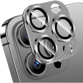 QHOHQ 3 Pack Camera Lens Protector for iPhone 15 Pro Max/iPhone 15 Pro, Zinc Alloy One Piece Camera Cover, [Updated Version], Full Coverage Protection, Ultra HD, Shatterproof - Dark Blue in Kuwait
